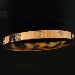 Rose gold zircon bracelet